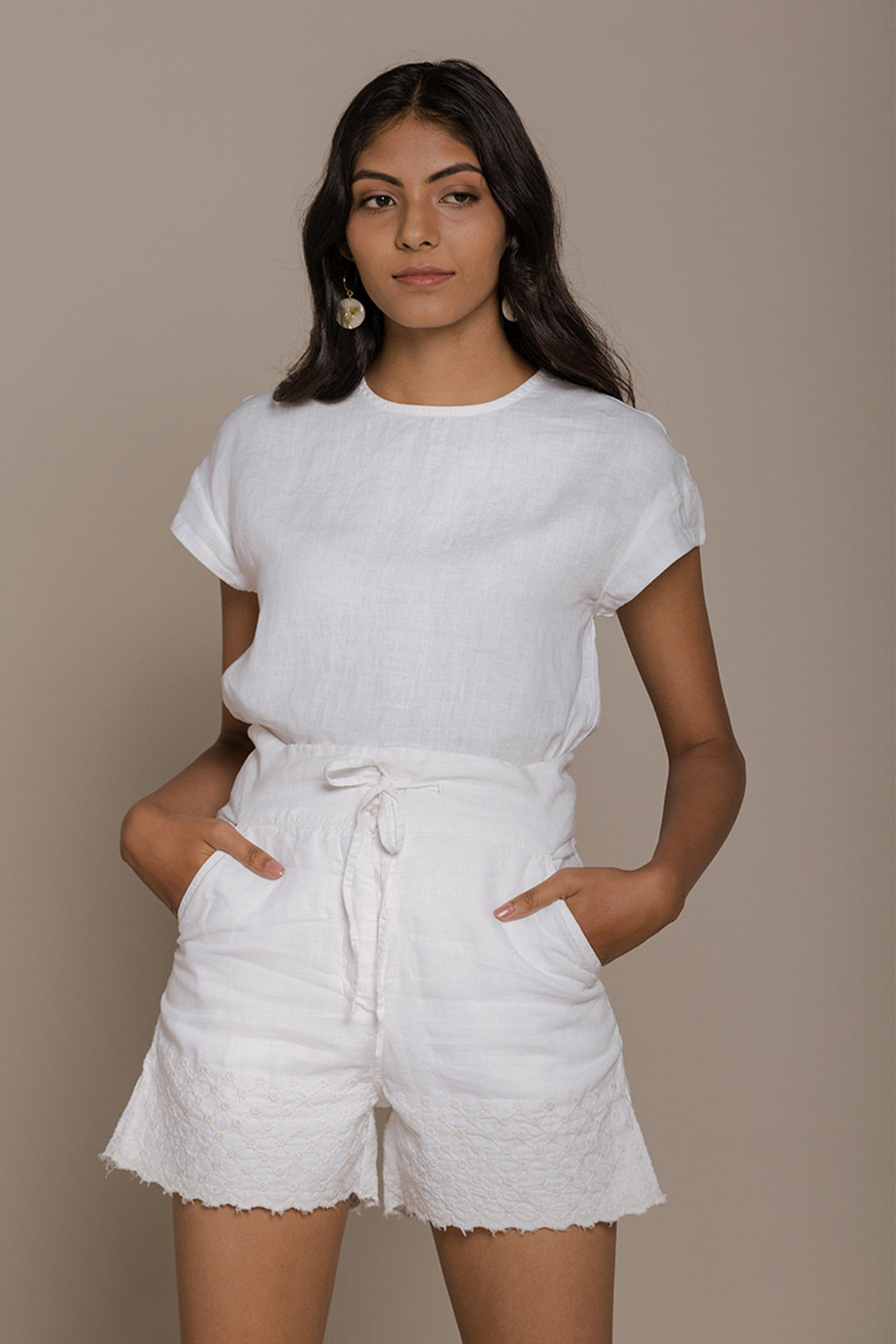 Sandcastle Saturdays Top - White