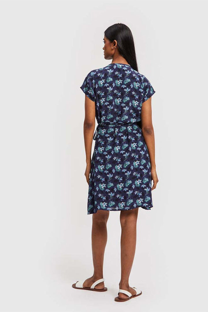 Short Wrap Dress - Midnight Florals