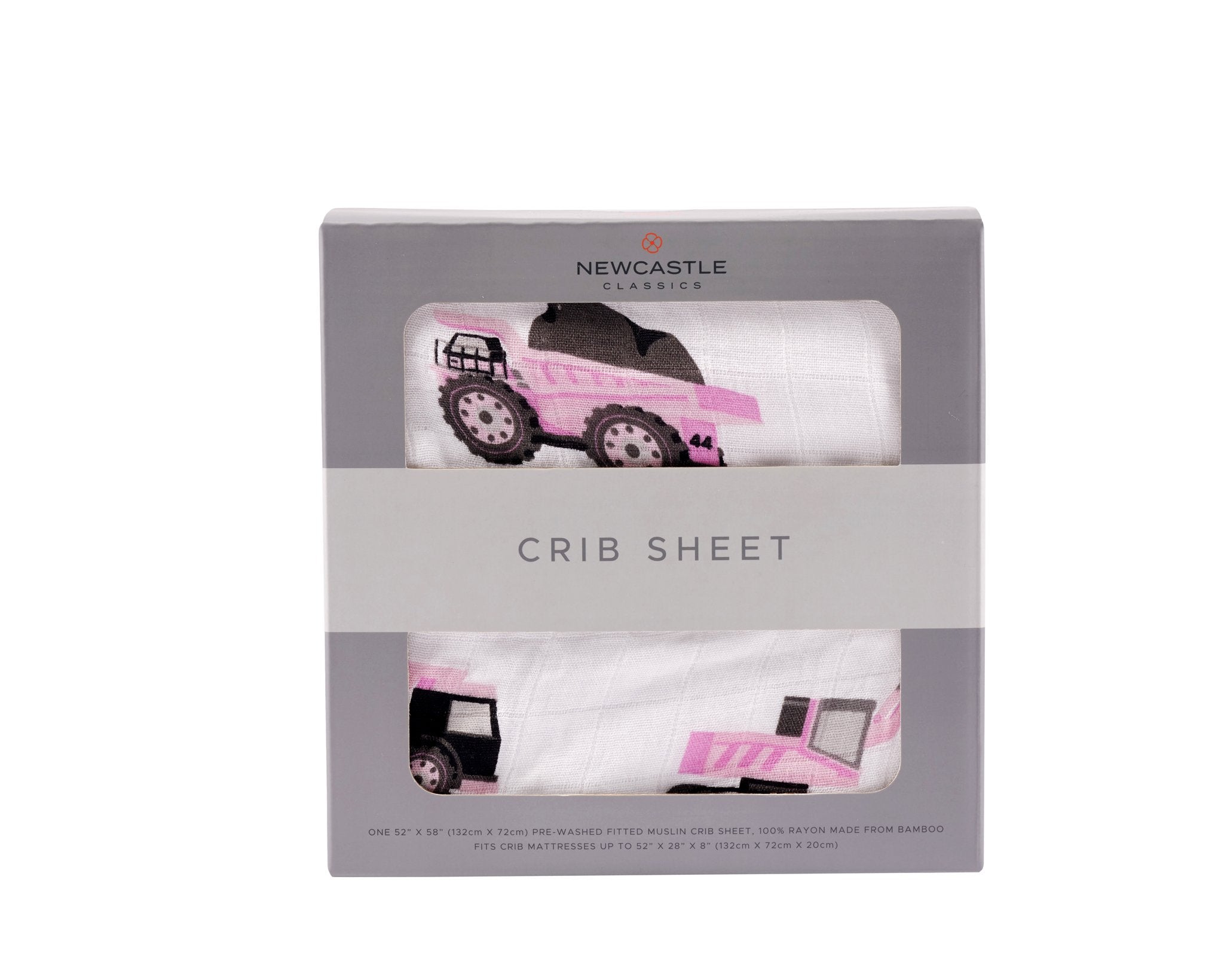 Pink Diggers Vector Bamboo Muslin Crib Sheet Pink Digger - The Ever Good