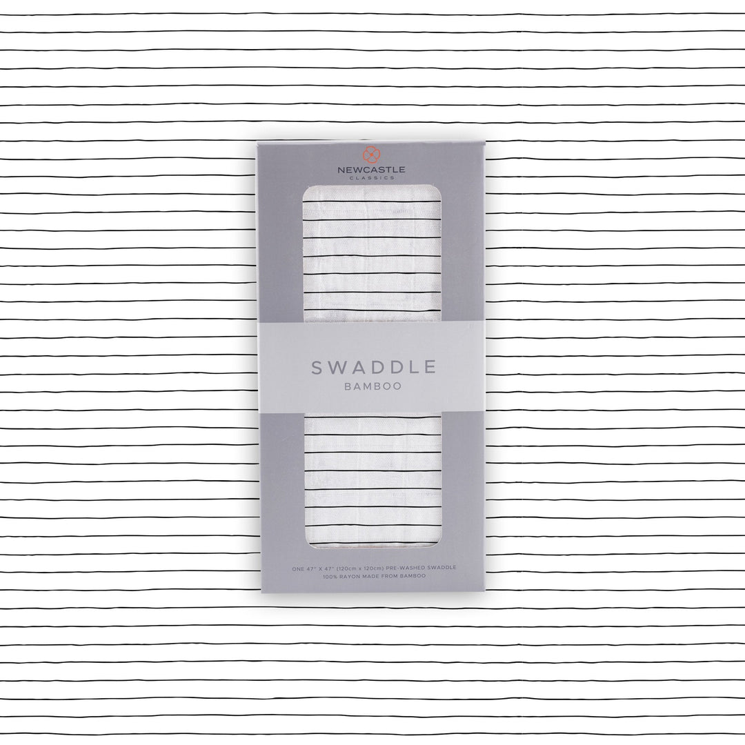 Pencil Stripe Bamboo Swaddle