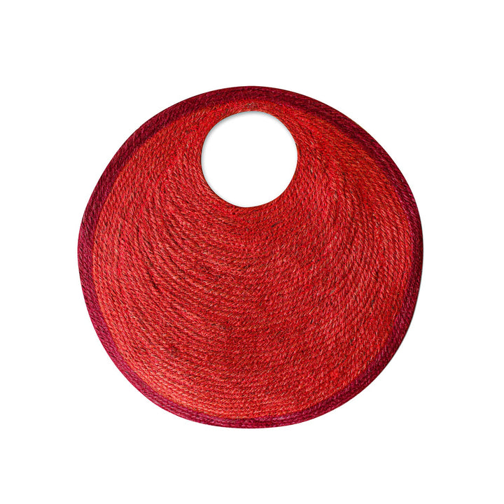 SOLO TOMATO Mini Jute Bag In Red