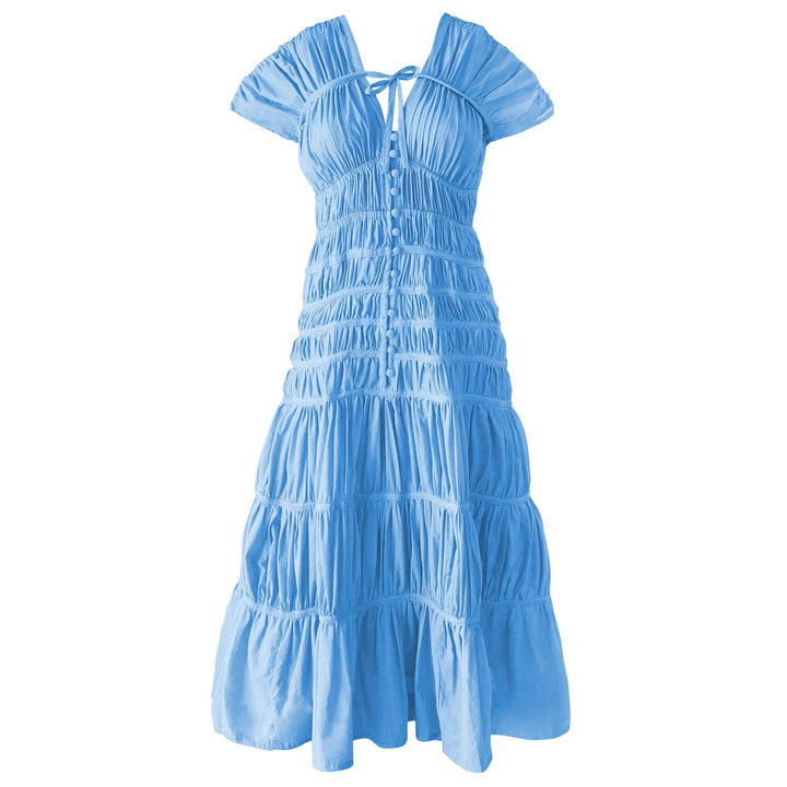 Srikandi Ruffle Maxi Dress - Princess Blue