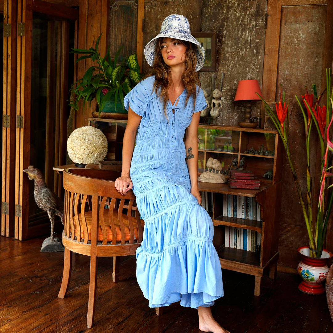 Srikandi Ruffle Maxi Dress - Princess Blue