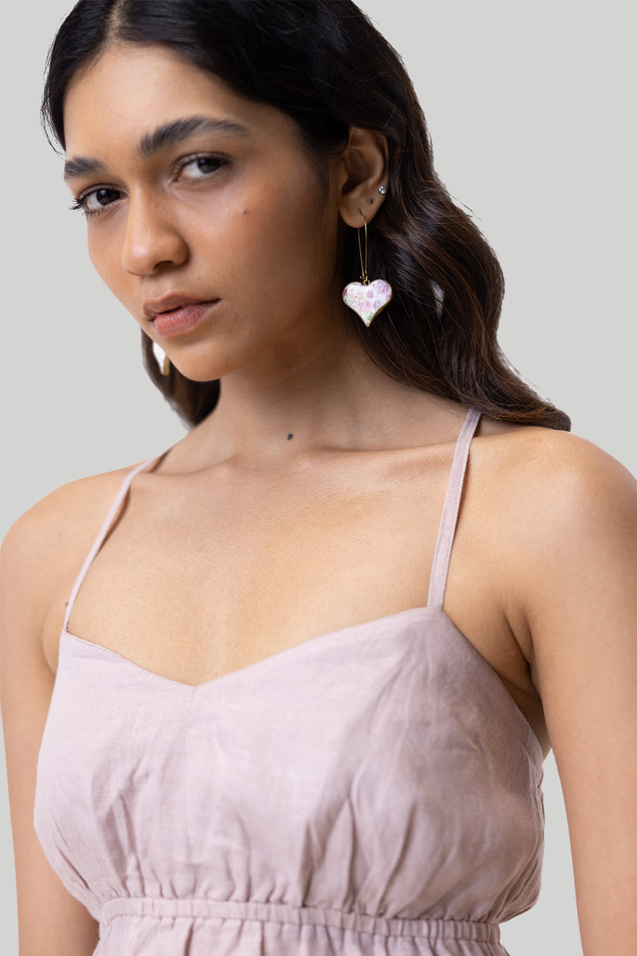 Strappy Midi Camisole Dress - Pink