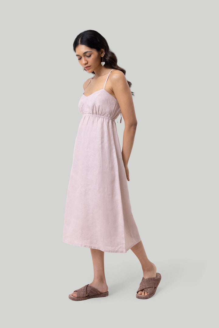 Strappy Midi Camisole Dress - Pink