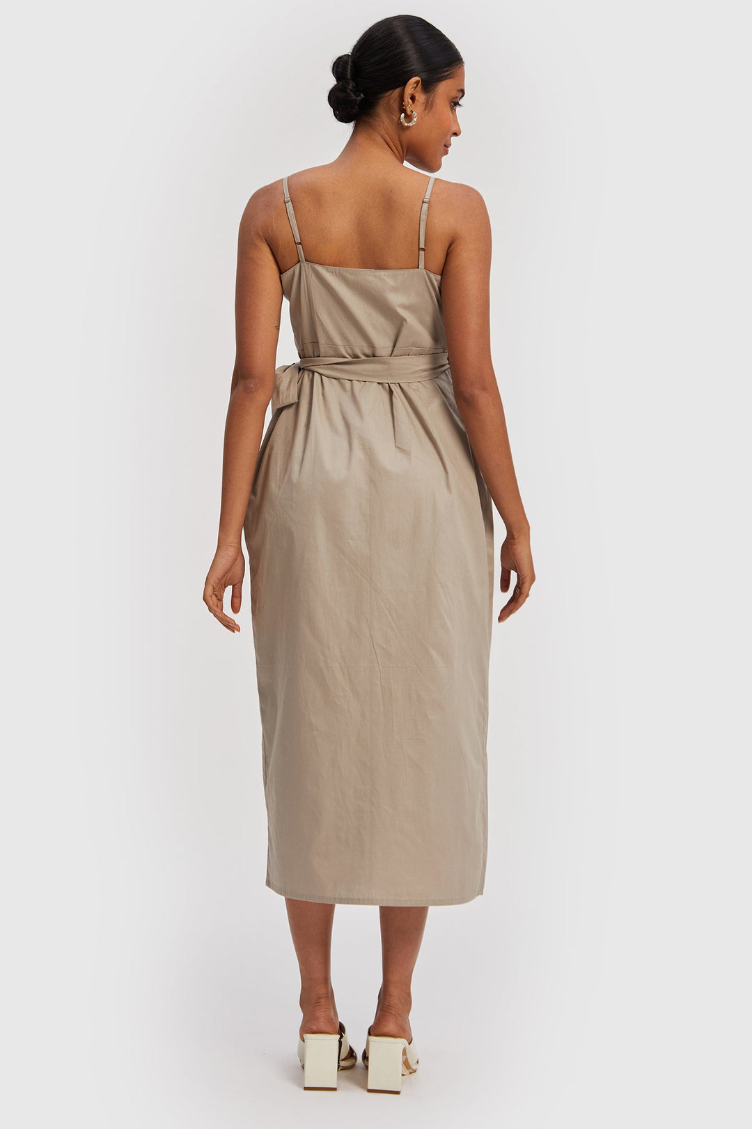 Strappy Wrap Dress - Ecru