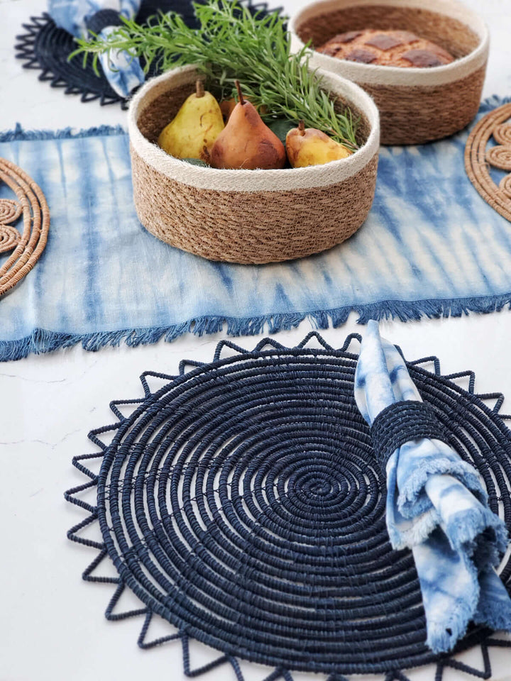 Woven Palm Fiber Napkin Ring (Set of 4)