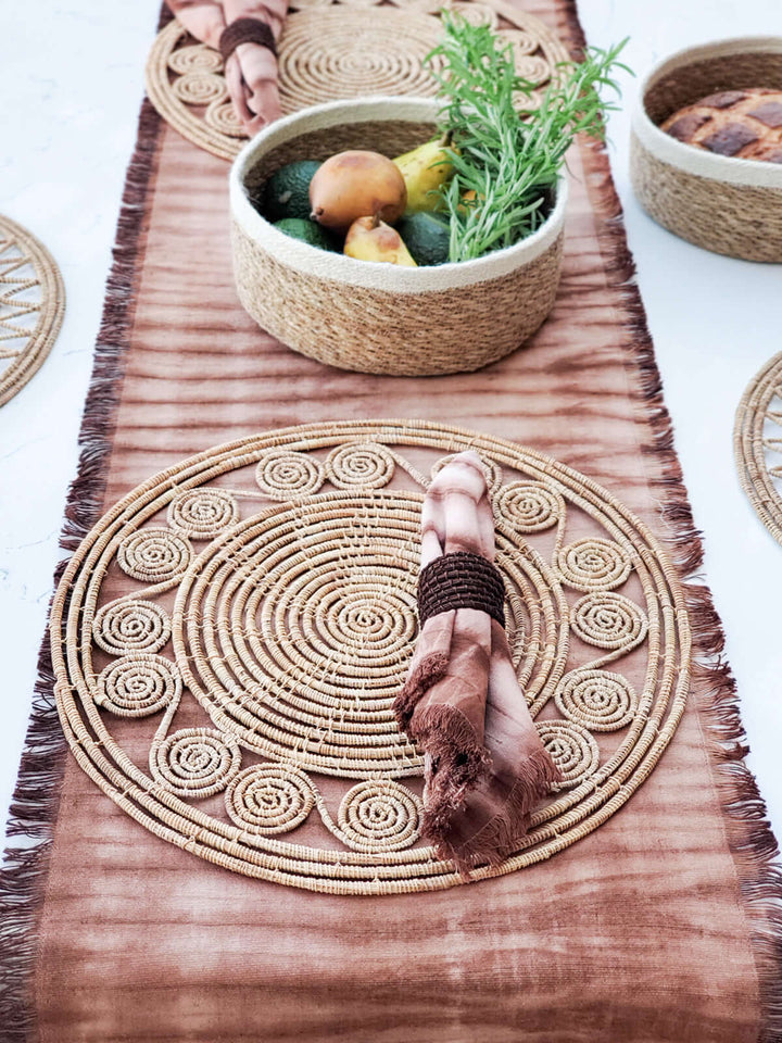 Tie Dye Cotton Table Runner