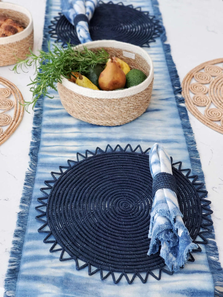 Woven Palm Fiber Napkin Ring (Set of 4)