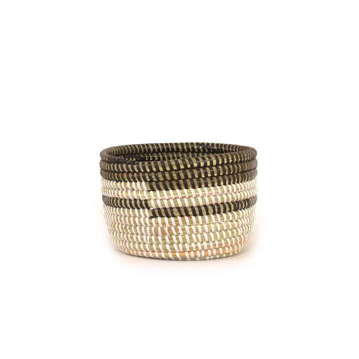 Black and White Stripe Basket