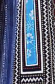 INDIGO BATIK EMBROIDERED DRESS
