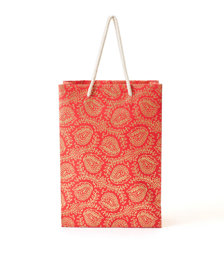 Recycled Paper Medium Holiday Gift Bag 7x3.5x10 | Assorted