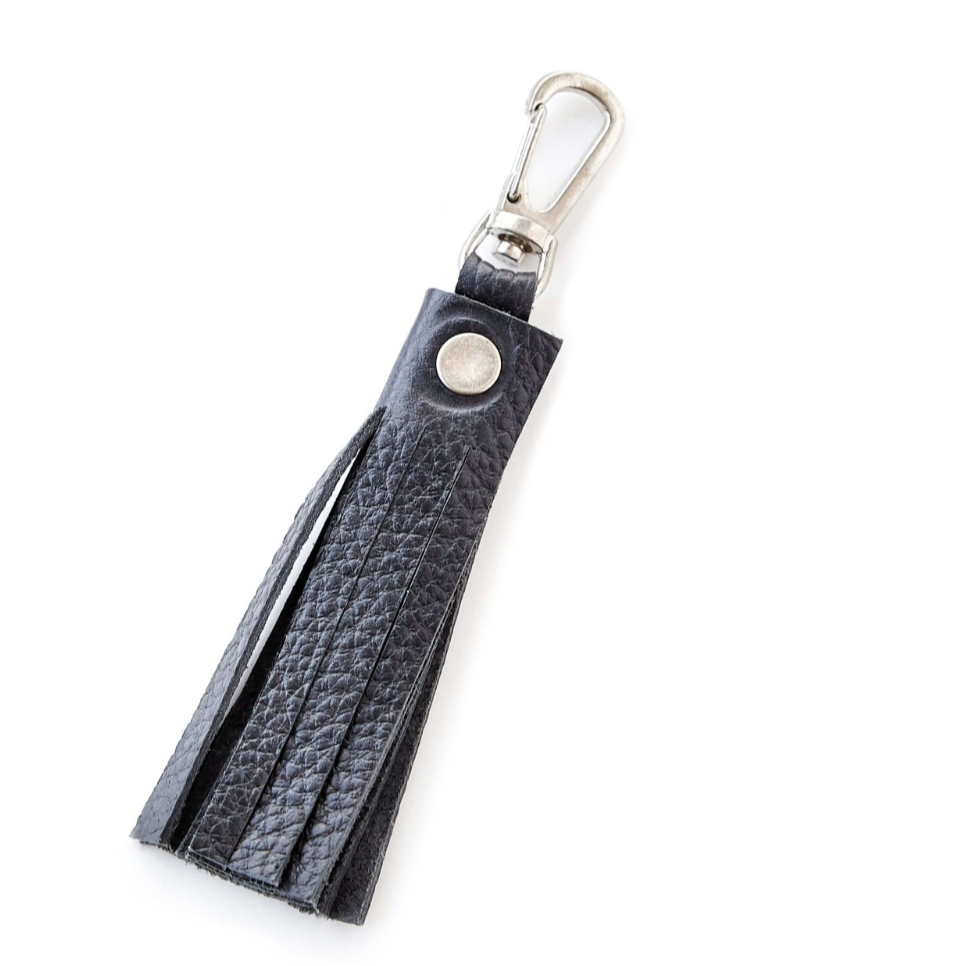 The Magdalen Leather Tassel Keychain