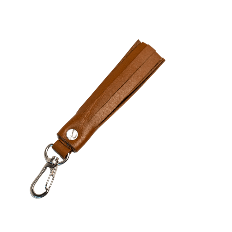 The Magdalen Leather Tassel Keychain