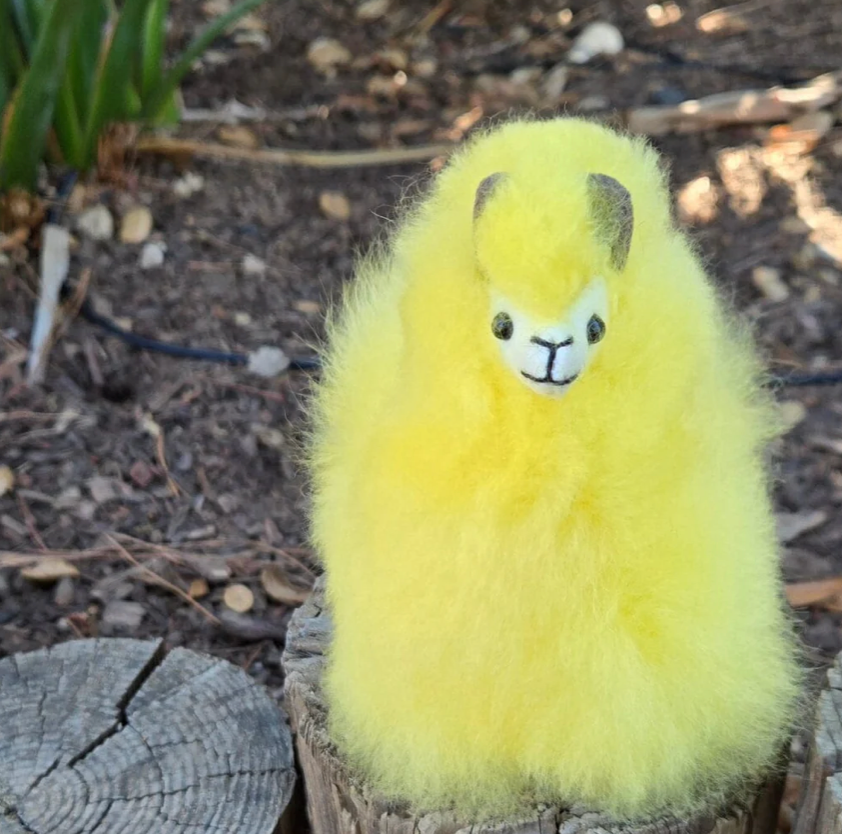 6" Standing Alpaca Fur Toy