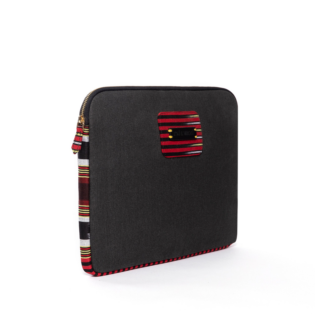 Zipped, Patterned, Canvas Laptop Case for 13" 14"