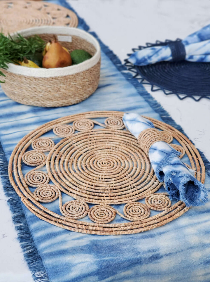 Woven Palm Fiber Napkin Ring (Set of 4)