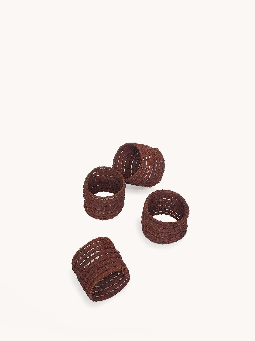 Woven Palm Fiber Napkin Ring (Set of 4)