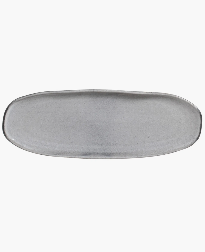 Shallow Organic Oval Platter Large Set of 4