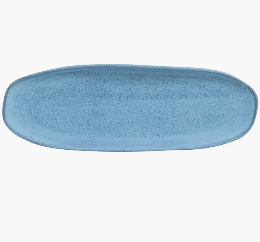 Shallow Organic Oval Platter Large Set of 4