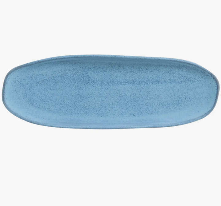Shallow Organic Oval Platter Large Set of 4