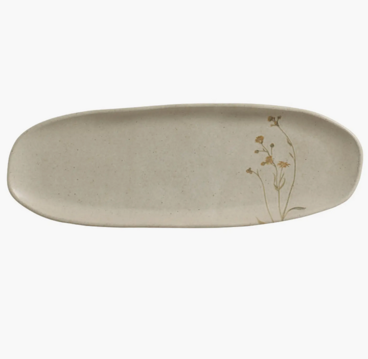 Shallow Organic Oval Platter Large Set of 4
