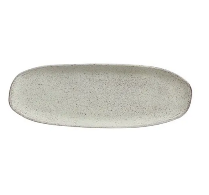Shallow Organic Oval Platter Large Set of 4