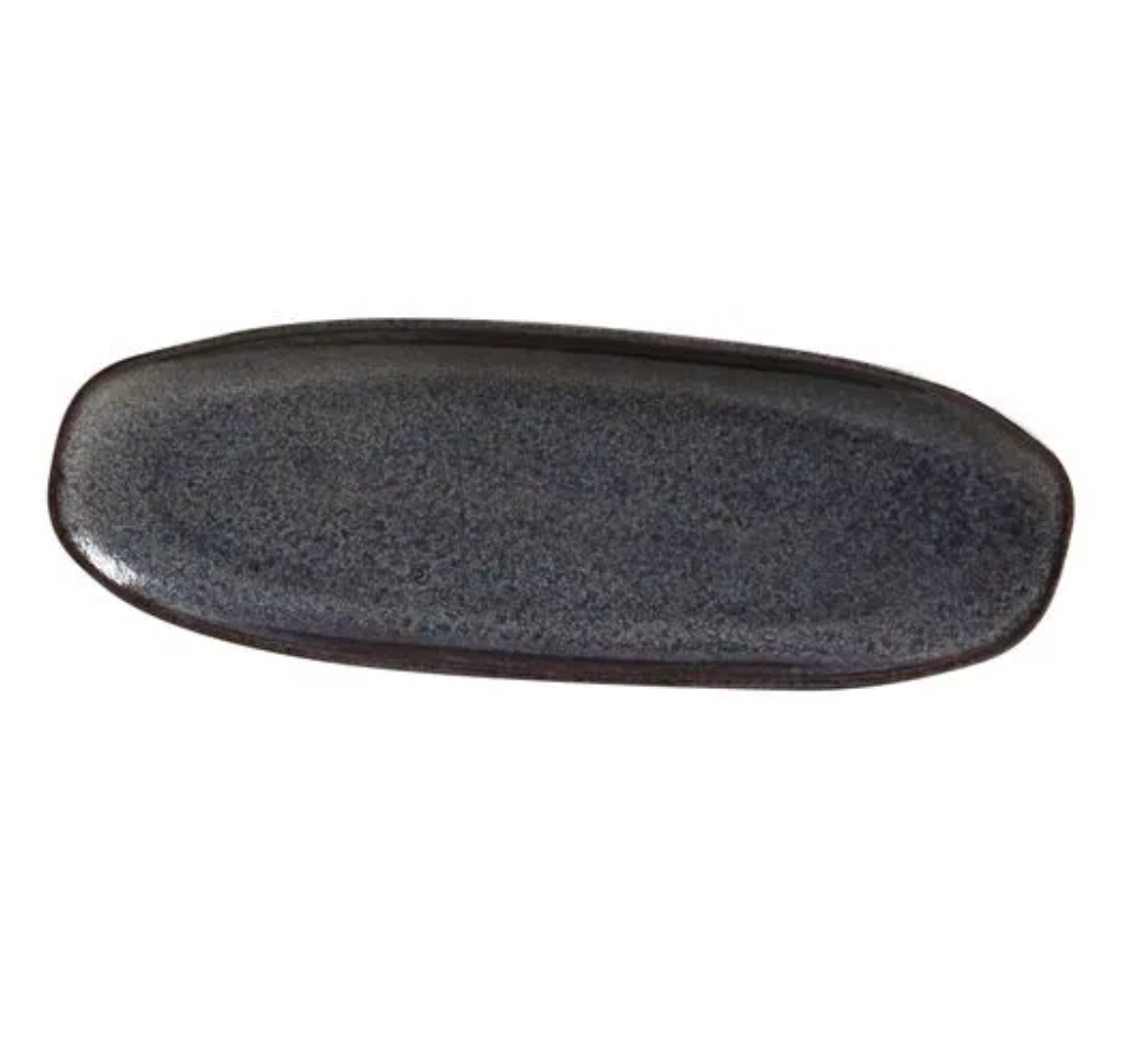 Shallow Organic Oval Platter Large Set of 4