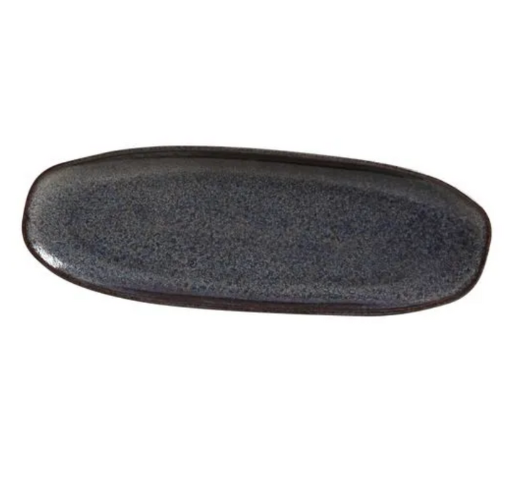 Shallow Organic Oval Platter Large Set of 4