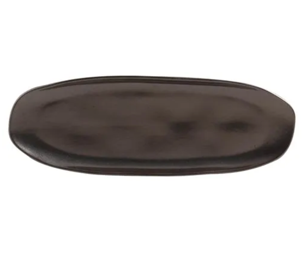 Shallow Organic Oval Platter Large Set of 4