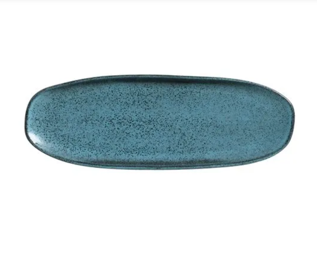 Shallow Organic Oval Platter Large Set of 4