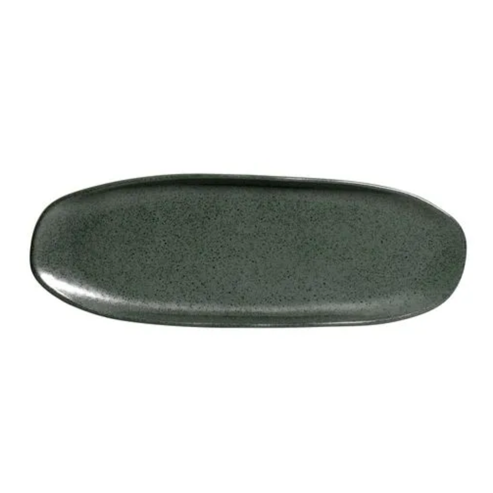 Shallow Organic Oval Platter Large Set of 4