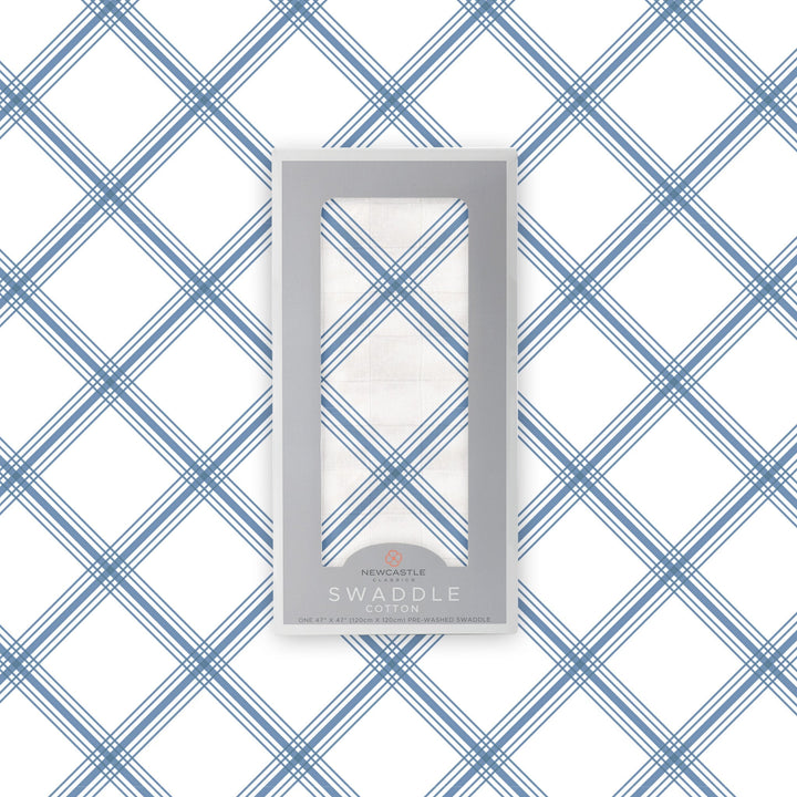 Blue Buffalo Check Plaid Swaddle
