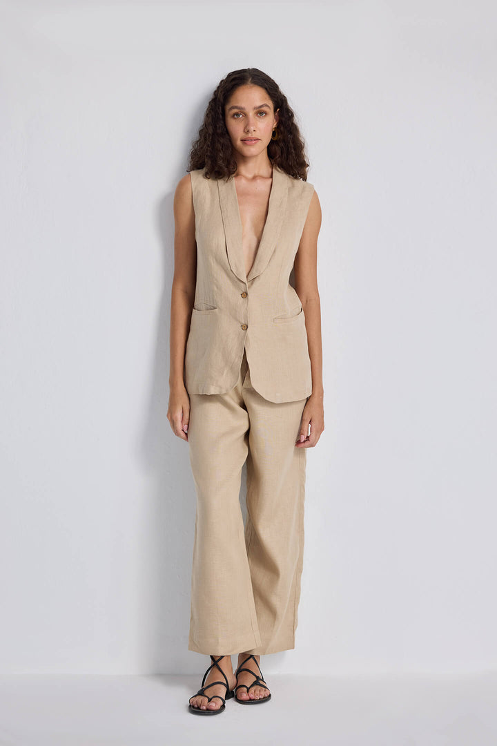 Sleeveless Hemp Jacket
