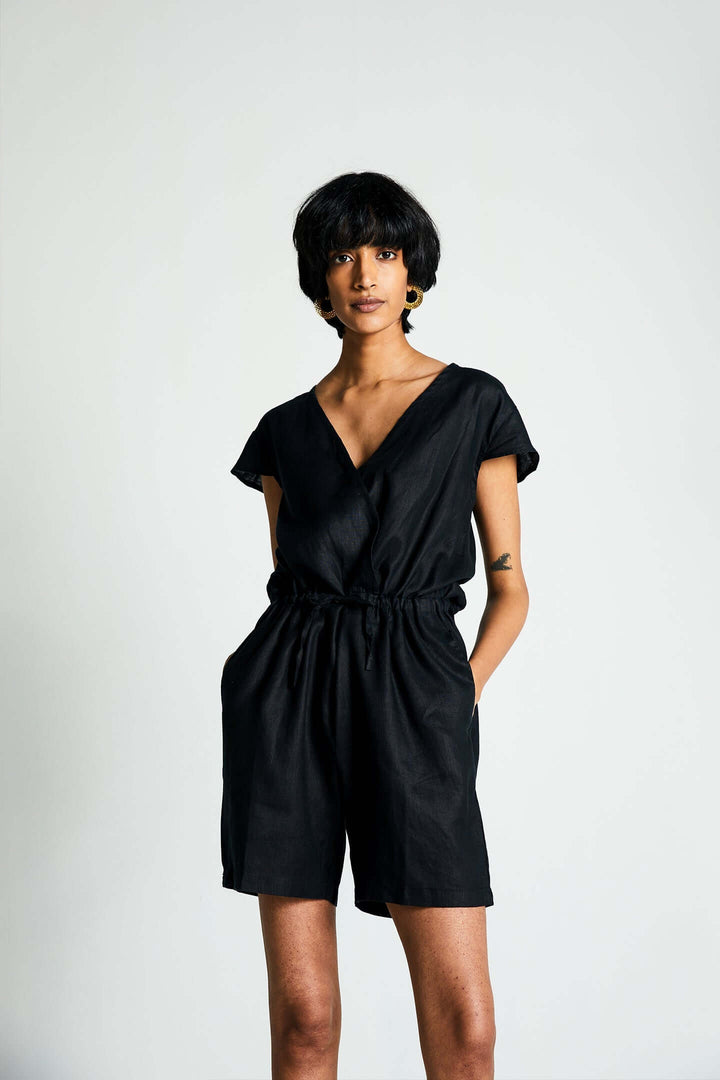 Smoke and Mirrors Romper - Black