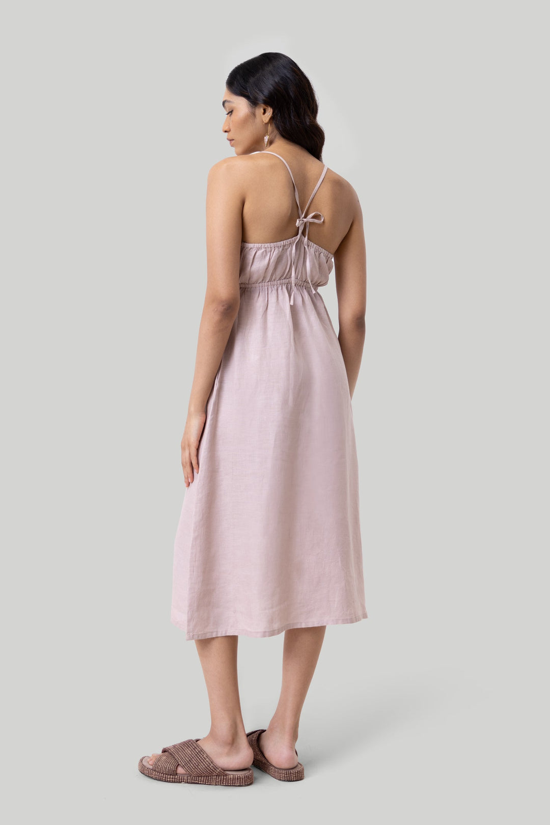 Strappy Midi Camisole Dress - Pink