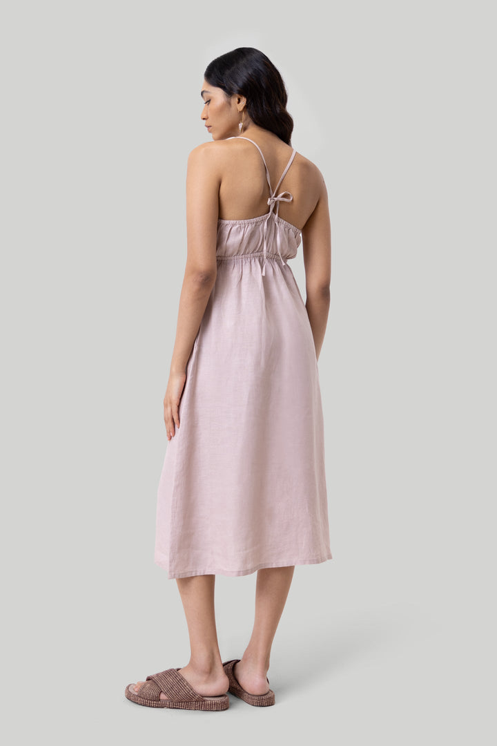 Strappy Midi Camisole Dress - Pink