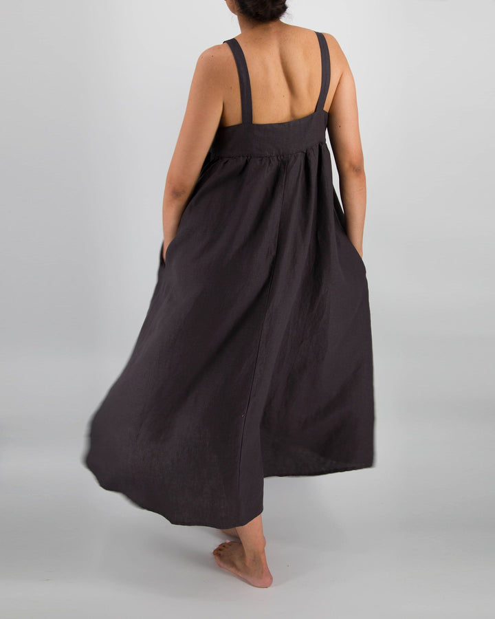 Raya Linen Midi Strap Dress