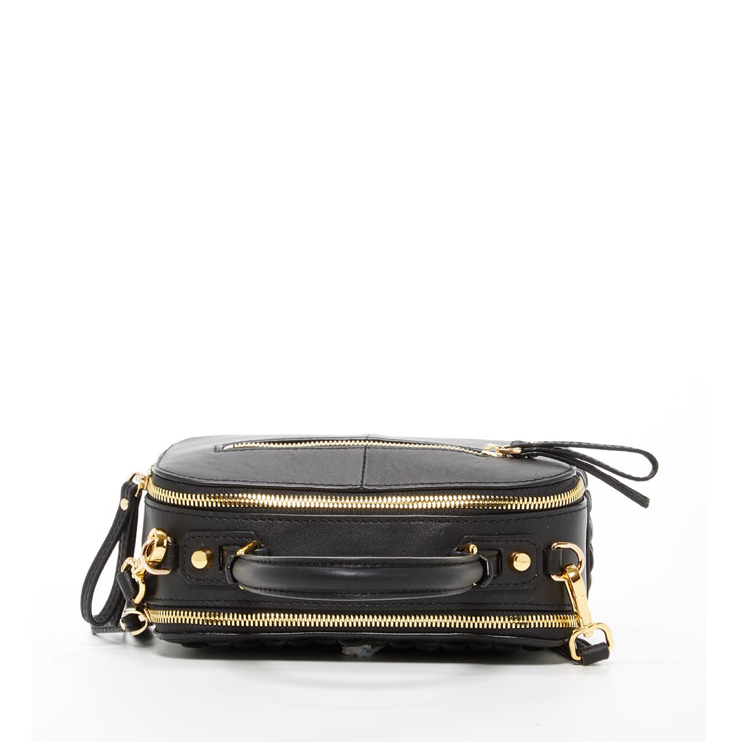 Susu The Kayla Woven Leather Bag - Black