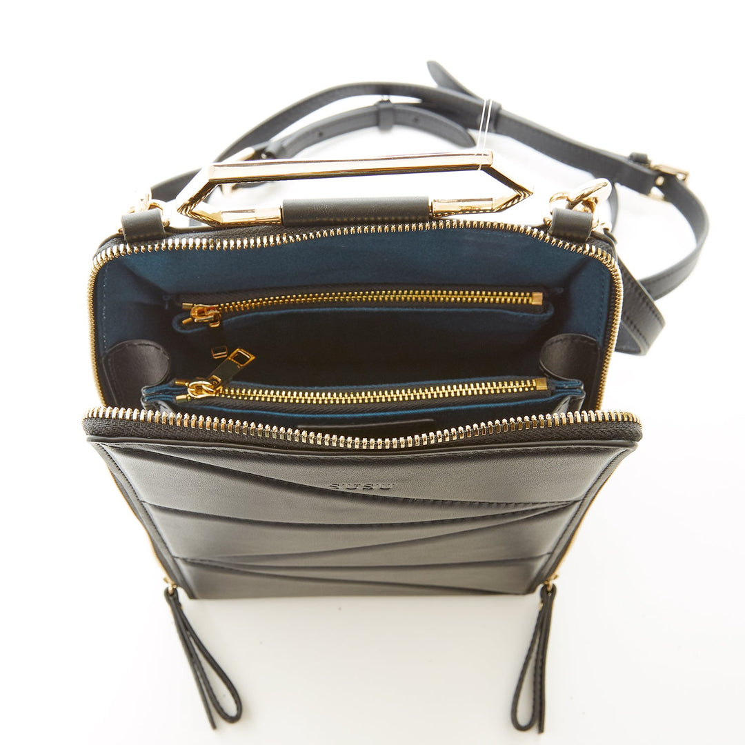 convertible backpack purse black cross body leather SUSU Black Leather Backpack Purse for Women Convertible Crossbody Bag, Classic Top Handle Handbag Stylish Quite Luxury Everyday Bag
