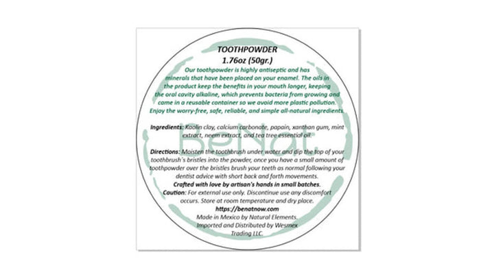 All-Natural Tooth Powder - Eco-Friendly