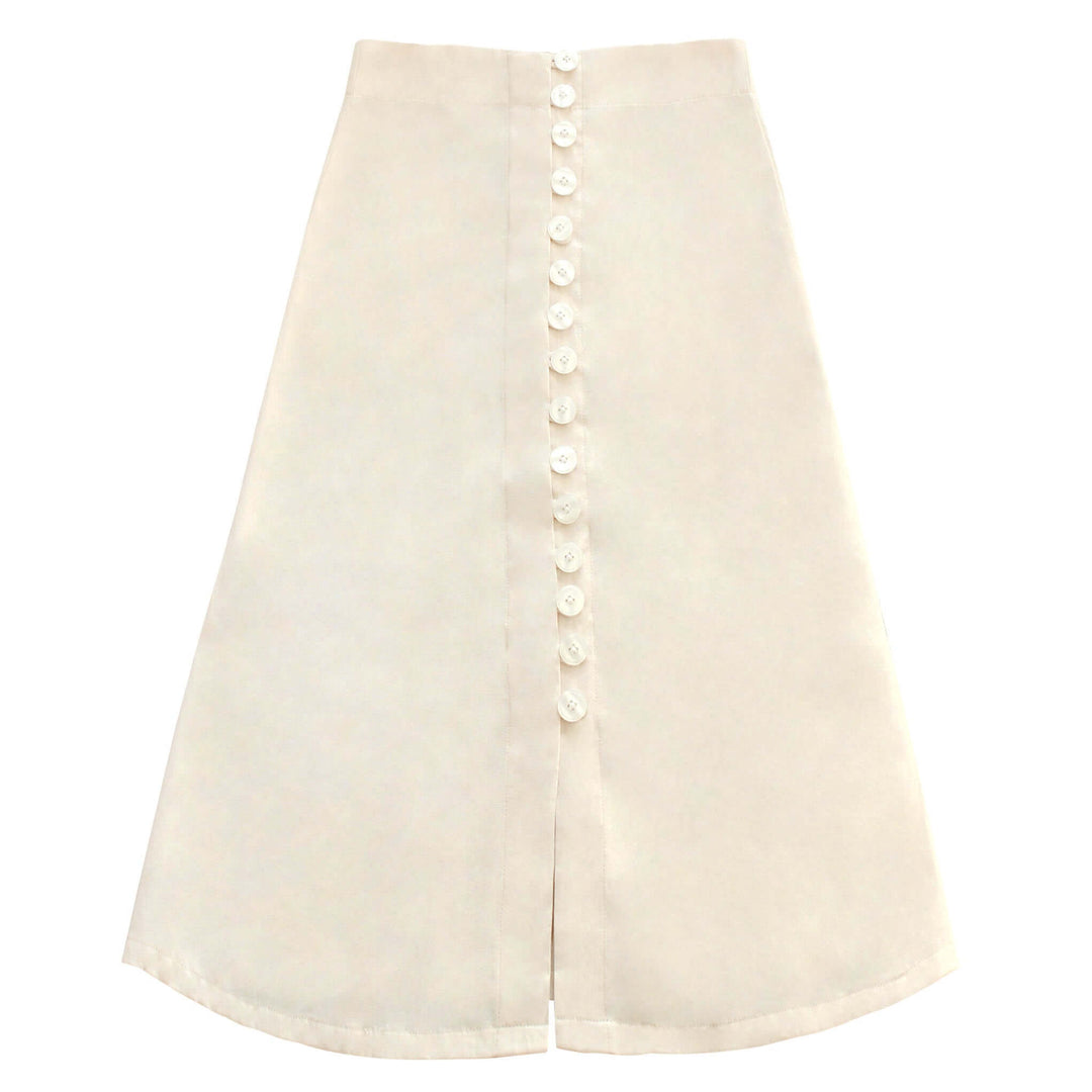 Uluru Button-down Skirt - Off-white