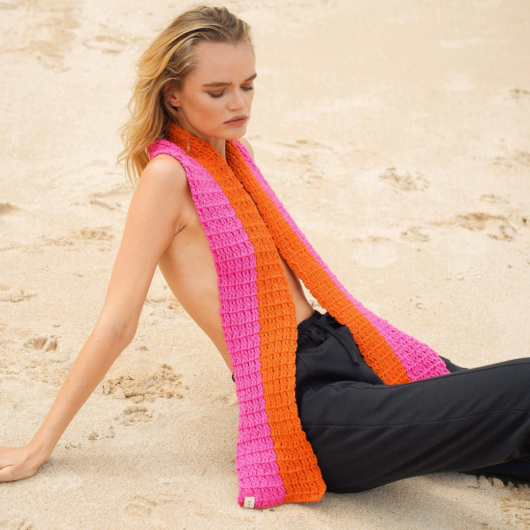 Waffle Crochet Scarf