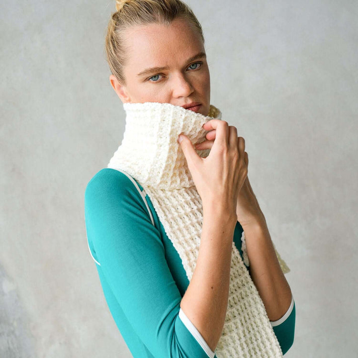 Waffle Crochet Scarf