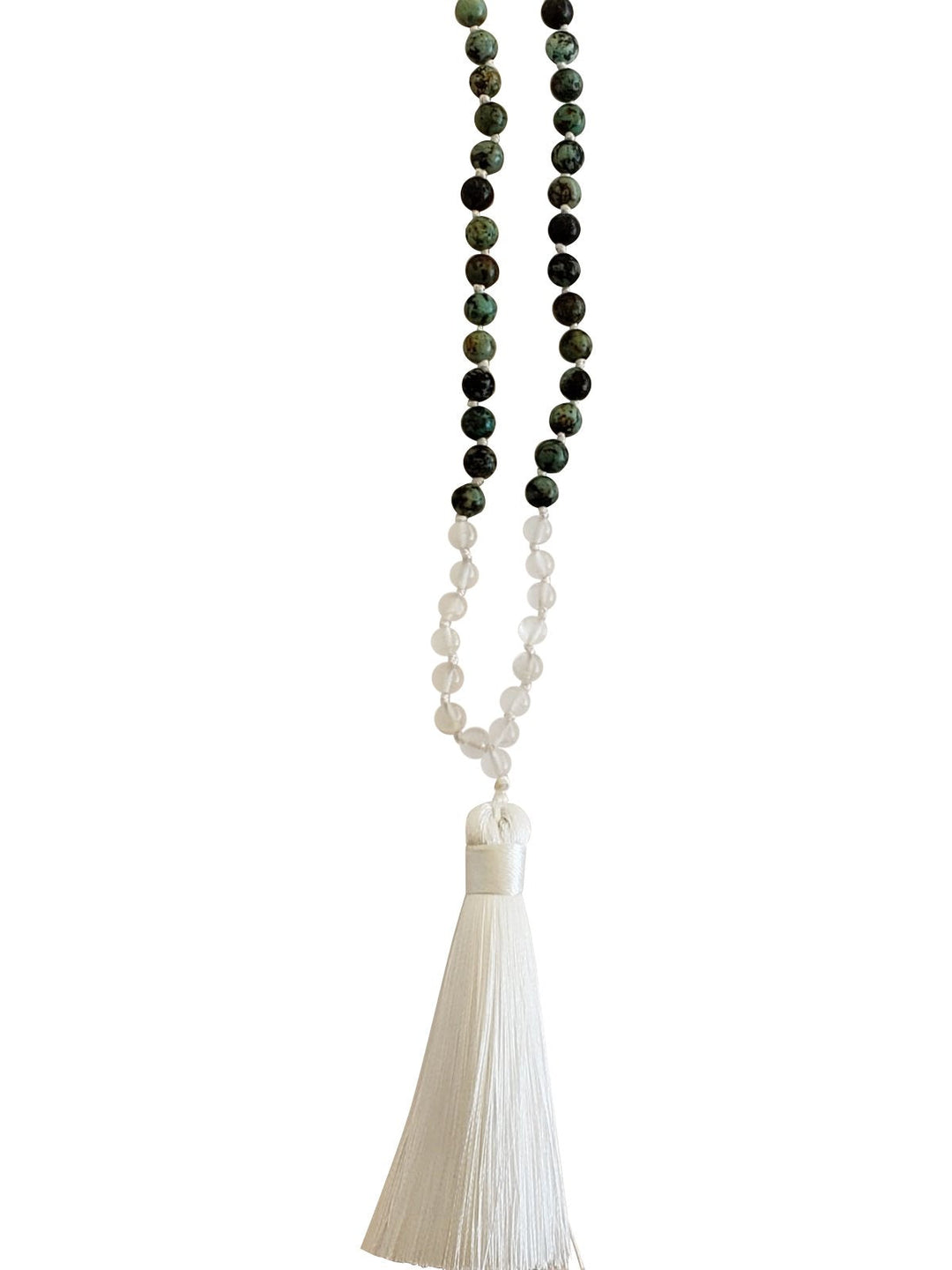 Moonstone and African Turquoise Mala