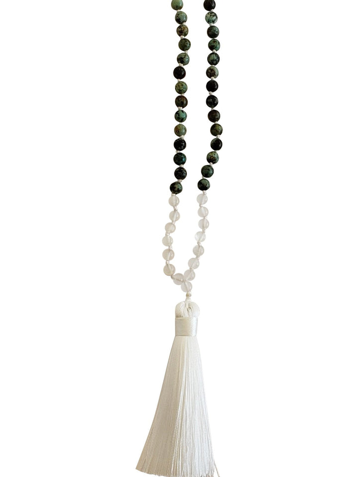 Moonstone and African Turquoise Mala