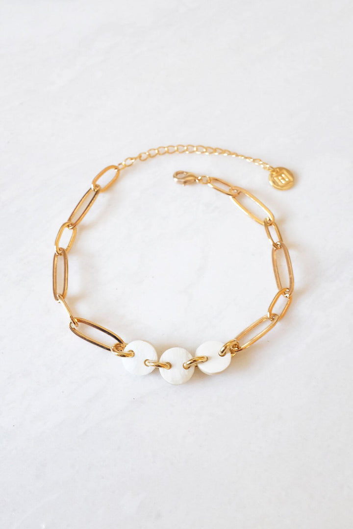Xuan Buffalo Horn Thick Oval Link Chain Ankle Bracelet