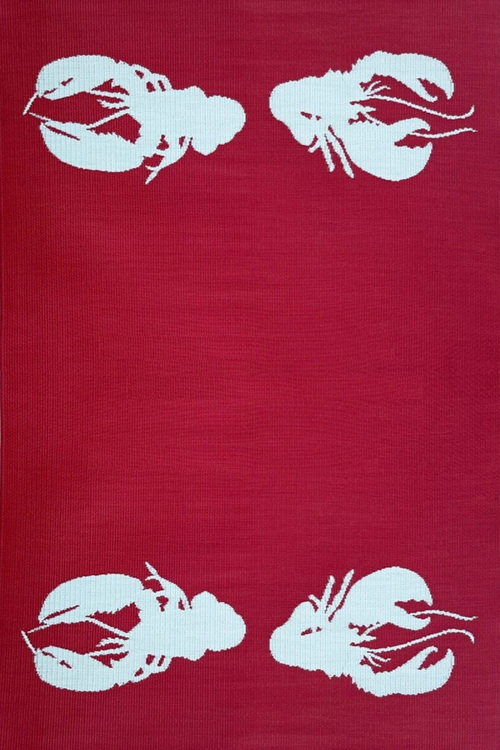 Four Lobster Red & Aqua