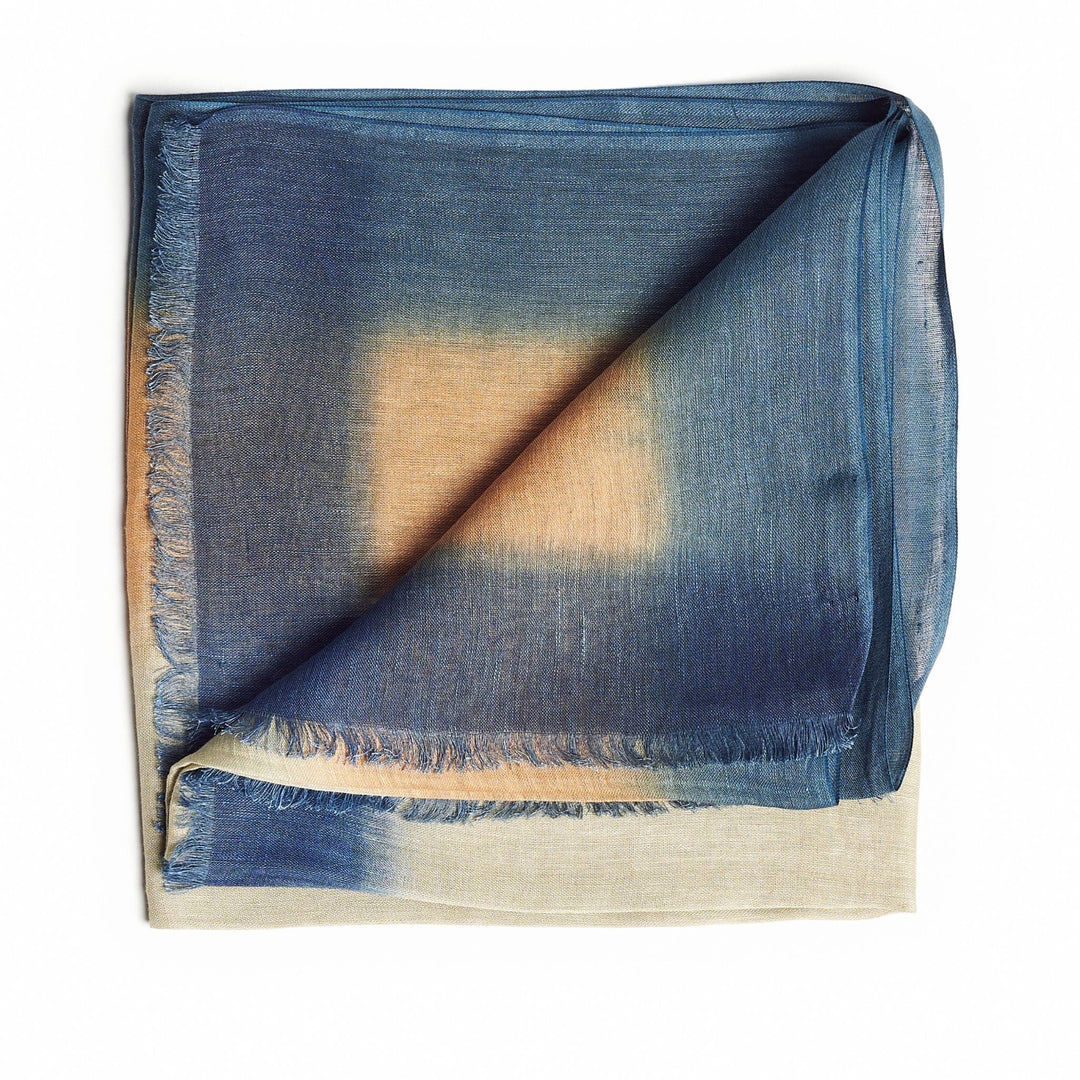 Mahogany Sky Soft Linen Silk Handloom Scarf