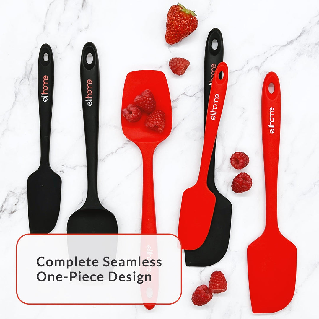 3 Piece Silicone Spatula Set - Red